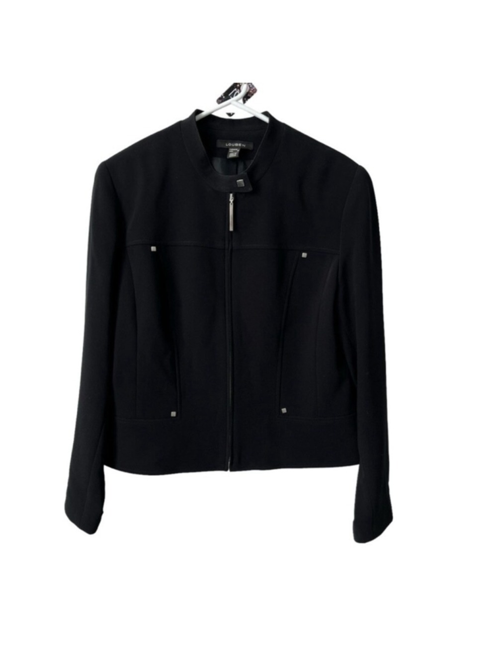 Louben Laura Black Blazer with stud details size 10 vintage career